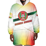 Guinea Bissau Wearable Blanket Hoodie White Green Red Gradient - African Pride