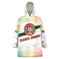 Guinea Bissau Wearable Blanket Hoodie White Green Red Gradient - African Pride