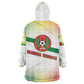Guinea Bissau Wearable Blanket Hoodie White Green Red Gradient - African Pride