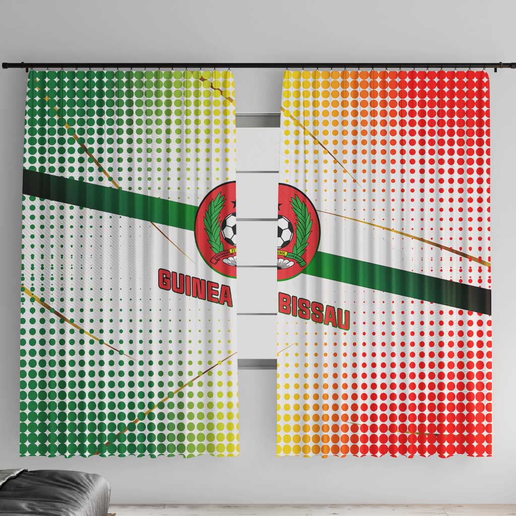 Guinea Bissau Window Curtain White Green Red Gradient - African Pride