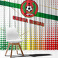 Guinea Bissau Window Curtain White Green Red Gradient - African Pride