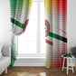 Guinea Bissau Window Curtain White Green Red Gradient - African Pride