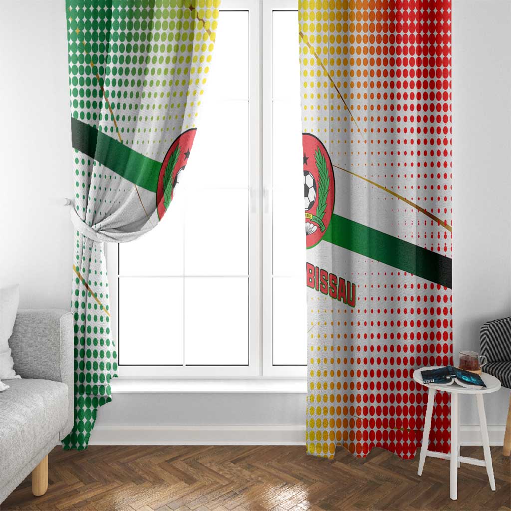 Guinea Bissau Window Curtain White Green Red Gradient - African Pride