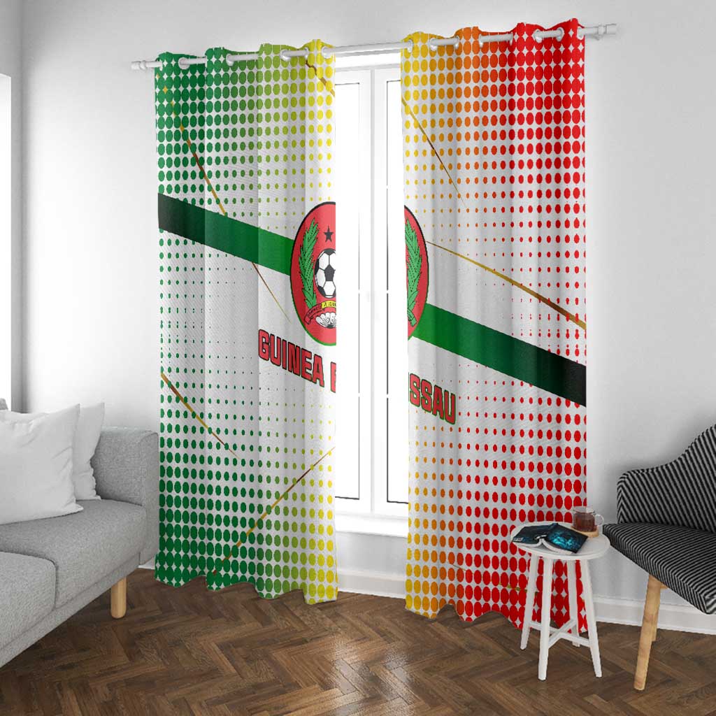 Guinea Bissau Window Curtain White Green Red Gradient - African Pride