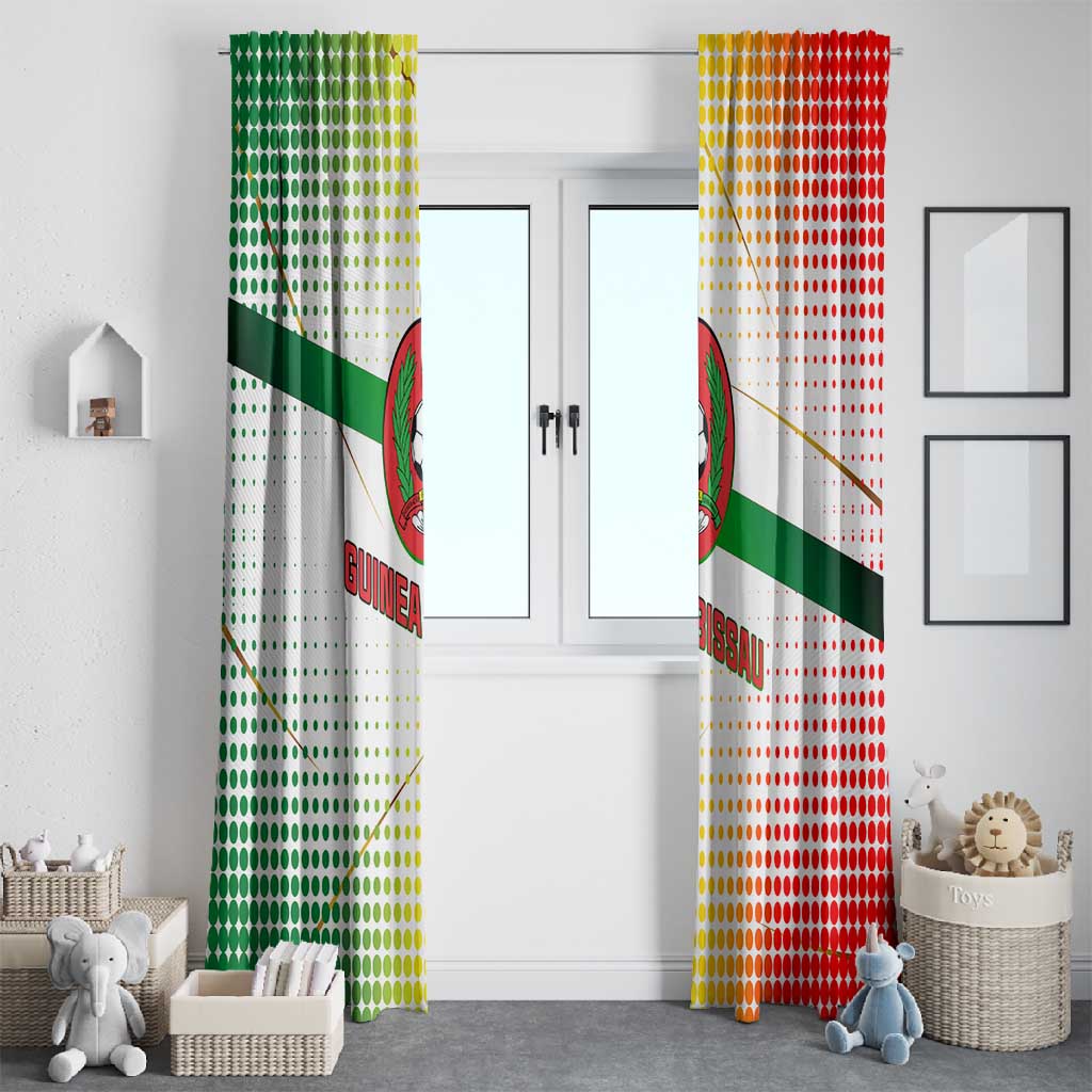 Guinea Bissau Window Curtain White Green Red Gradient - African Pride