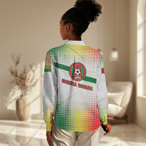 Guinea Bissau Women Casual Shirt White Green Red Gradient - African Pride