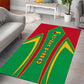 Guinea Bissau Area Rug Red Green Yellow Stripe Design and Black Star - African Pride
