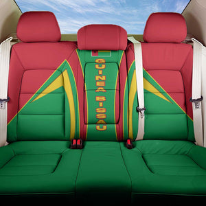 Guinea Bissau Back Car Seat Cover Red Green Yellow Stripe Design and Black Star - African Pride
