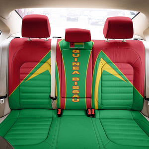 Guinea Bissau Back Car Seat Cover Red Green Yellow Stripe Design and Black Star - African Pride