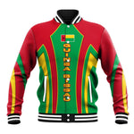 Guinea Bissau Baseball Jacket Red Green Yellow Stripe Design and Black Star - African Pride