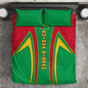 Guinea Bissau Bedding Set Red Green Yellow Stripe Design and Black Star - African Pride