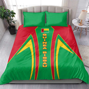 Guinea Bissau Bedding Set Red Green Yellow Stripe Design and Black Star - African Pride
