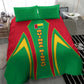 Guinea Bissau Bedding Set Red Green Yellow Stripe Design and Black Star - African Pride