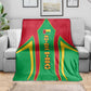 Guinea Bissau Blanket Red Green Yellow Stripe Design and Black Star - African Pride