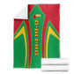 Guinea Bissau Blanket Red Green Yellow Stripe Design and Black Star - African Pride