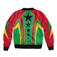 Guinea Bissau Bomber Jacket Red Green Yellow Stripe Design and Black Star - African Pride