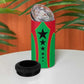 Guinea Bissau 4 in 1 Can Cooler Tumbler Red Green Yellow Stripe Design and Black Star - African Pride