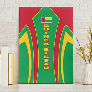 Guinea Bissau Canvas Wall Art Red Green Yellow Stripe Design and Black Star - African Pride