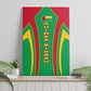 Guinea Bissau Canvas Wall Art Red Green Yellow Stripe Design and Black Star - African Pride
