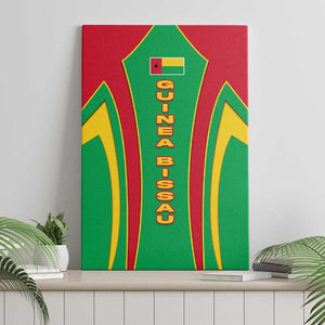 Guinea Bissau Canvas Wall Art Red Green Yellow Stripe Design and Black Star - African Pride