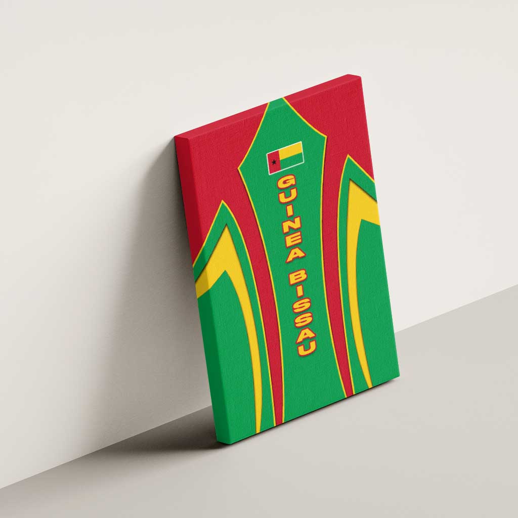 Guinea Bissau Canvas Wall Art Red Green Yellow Stripe Design and Black Star - African Pride