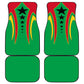 Guinea Bissau Car Mats Red Green Yellow Stripe Design and Black Star - African Pride