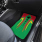 Guinea Bissau Car Mats Red Green Yellow Stripe Design and Black Star - African Pride