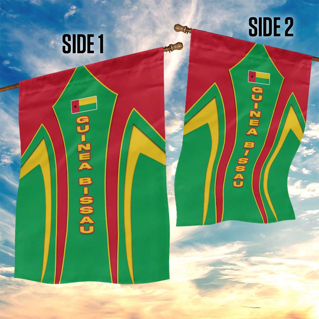 Guinea Bissau Garden Flag Red Green Yellow Stripe Design and Black Star - African Pride