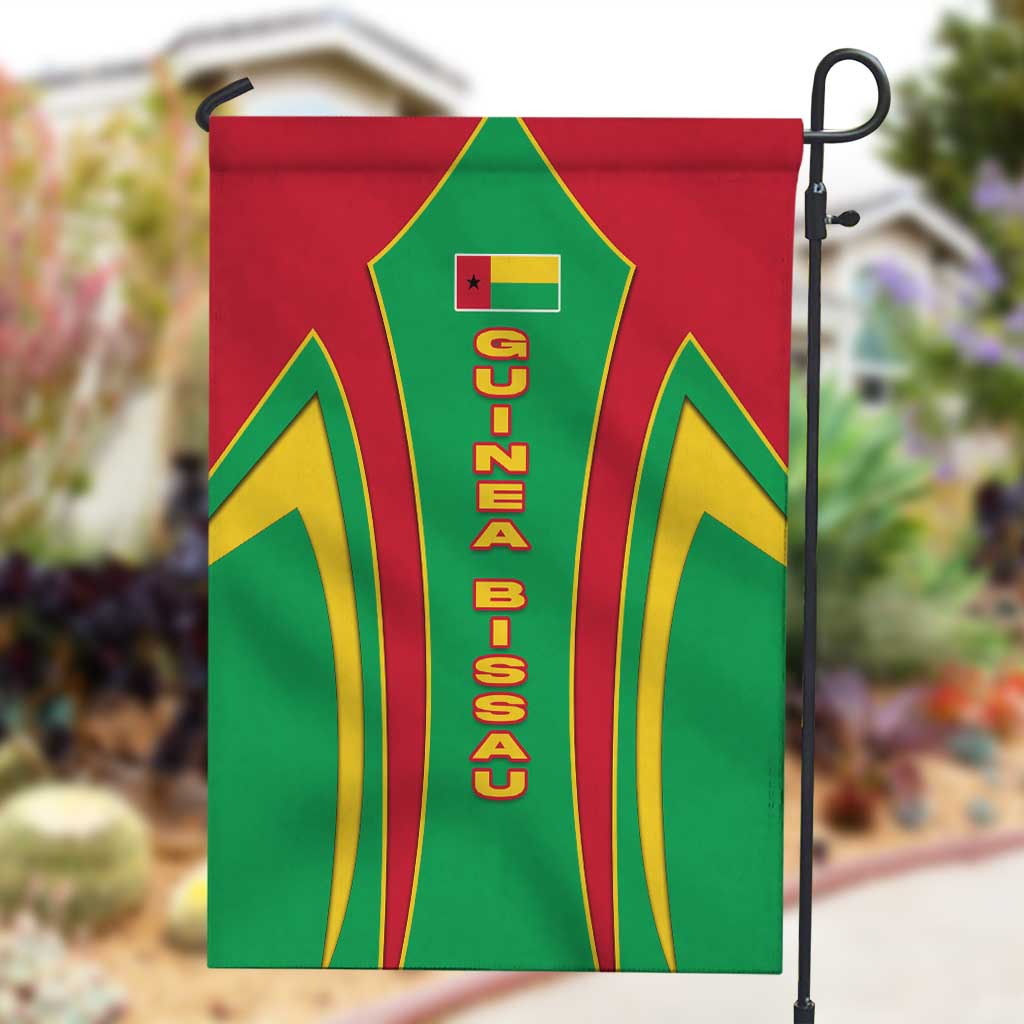 Guinea Bissau Garden Flag Red Green Yellow Stripe Design and Black Star - African Pride