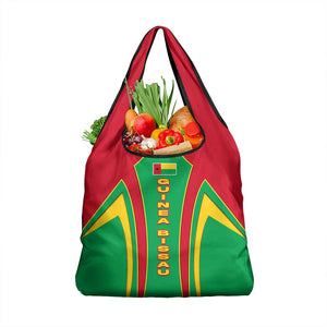 Guinea Bissau Grocery Bag Red Green Yellow Stripe Design and Black Star - African Pride