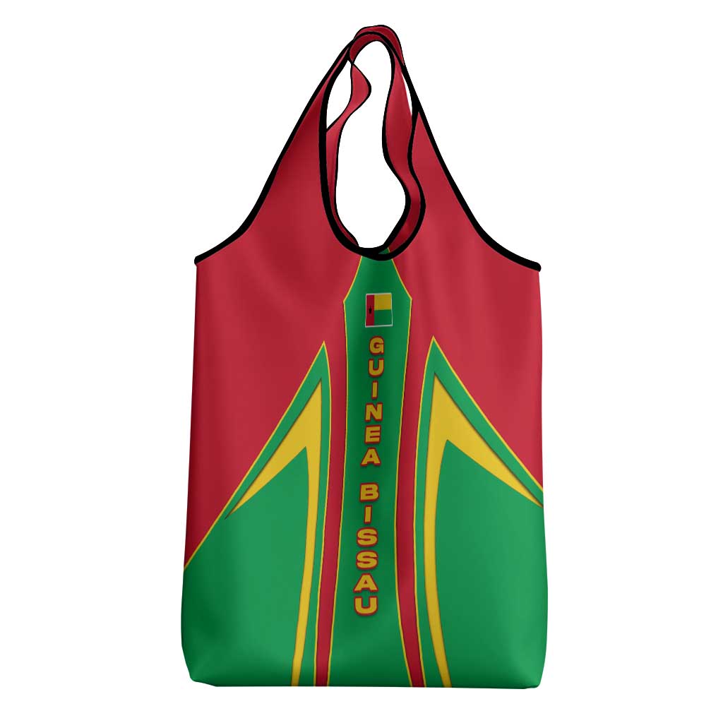 Guinea Bissau Grocery Bag Red Green Yellow Stripe Design and Black Star - African Pride
