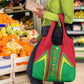 Guinea Bissau Grocery Bag Red Green Yellow Stripe Design and Black Star - African Pride