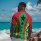 Guinea Bissau Hawaiian Shirt Red Green Yellow Stripe Design and Black Star - African Pride