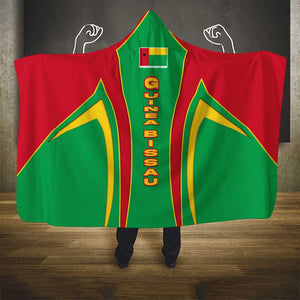 Guinea Bissau Hooded Blanket Red Green Yellow Stripe Design and Black Star - African Pride
