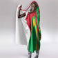 Guinea Bissau Hooded Blanket Red Green Yellow Stripe Design and Black Star - African Pride