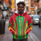 Guinea Bissau Hoodie Red Green Yellow Stripe Design and Black Star - African Pride