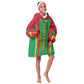 Guinea Bissau Kid Wearable Blanket Hoodie Red Green Yellow Stripe Design and Black Star - African Pride
