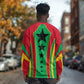 Guinea Bissau Long Sleeve Shirt Red Green Yellow Stripe Design and Black Star - African Pride