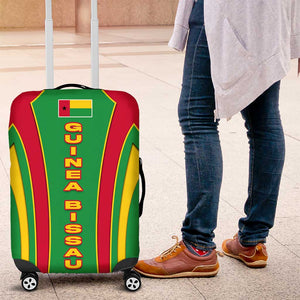 Guinea Bissau Luggage Cover Red Green Yellow Stripe Design and Black Star - African Pride