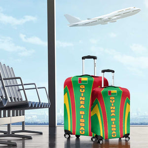 Guinea Bissau Luggage Cover Red Green Yellow Stripe Design and Black Star - African Pride