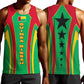 Guinea Bissau Men Tank Top Red Green Yellow Stripe Design and Black Star - African Pride