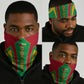 Guinea Bissau Neck Gaiter Red Green Yellow Stripe Design and Black Star - African Pride