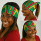 Guinea Bissau Neck Gaiter Red Green Yellow Stripe Design and Black Star - African Pride