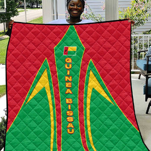 Guinea Bissau Quilt Red Green Yellow Stripe Design and Black Star - African Pride