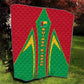 Guinea Bissau Quilt Red Green Yellow Stripe Design and Black Star - African Pride
