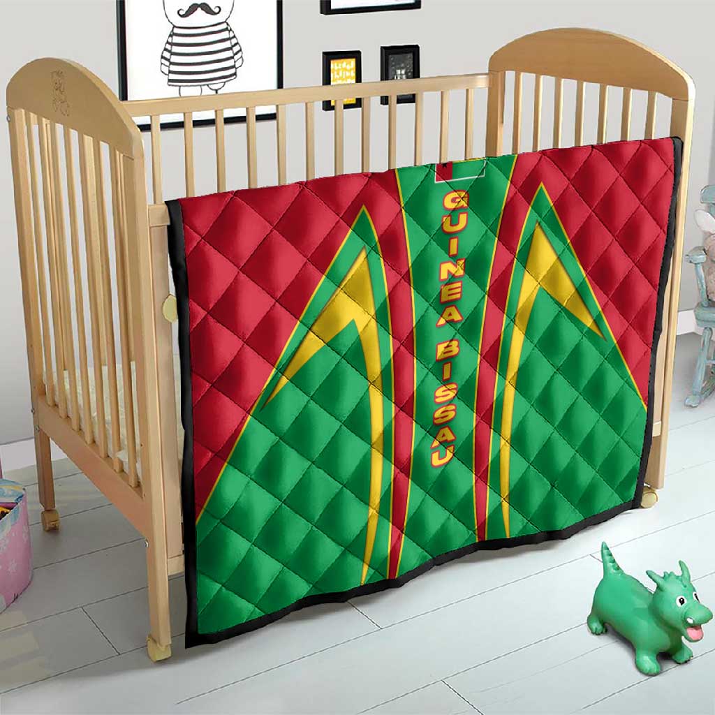 Guinea Bissau Quilt Red Green Yellow Stripe Design and Black Star - African Pride