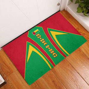 Guinea Bissau Rubber Doormat Red Green Yellow Stripe Design and Black Star - African Pride