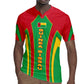 Guinea Bissau Rugby Jersey Red Green Yellow Stripe Design and Black Star - African Pride