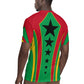 Guinea Bissau Rugby Jersey Red Green Yellow Stripe Design and Black Star - African Pride