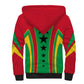 Guinea Bissau Sherpa Hoodie Red Green Yellow Stripe Design and Black Star - African Pride